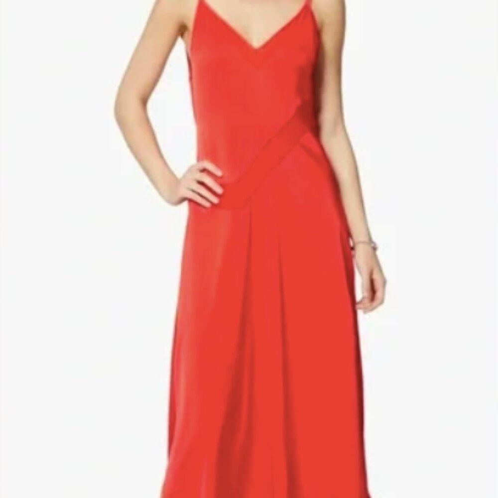 Designer Ramy Brook Midi Length Red Dress - Picture 2 of 16